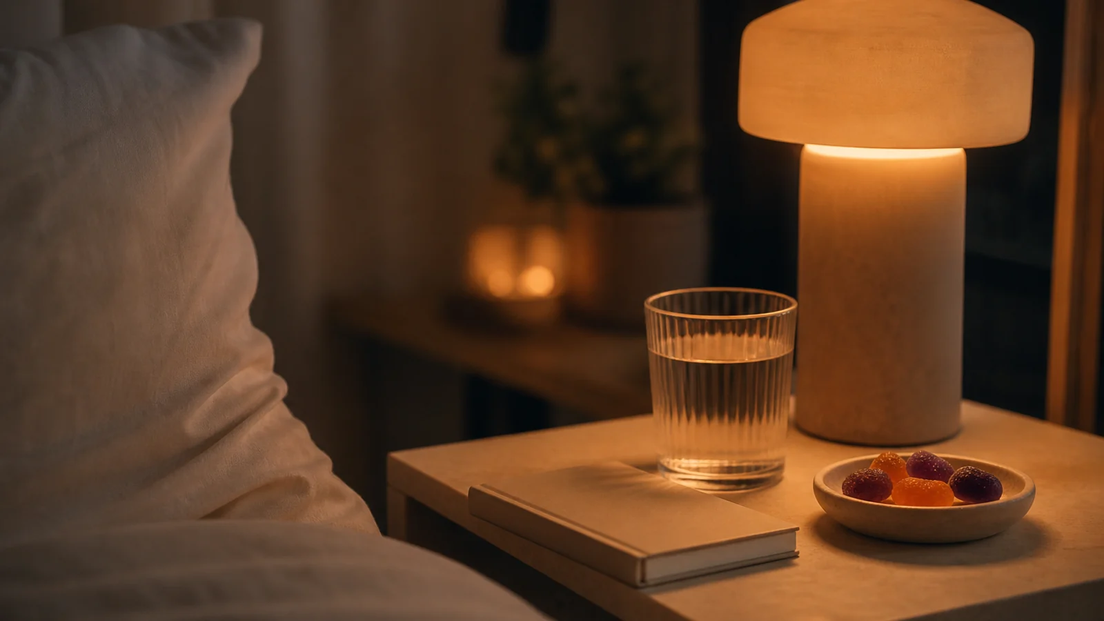 Routine du soir avec gummies sommeil sans marque